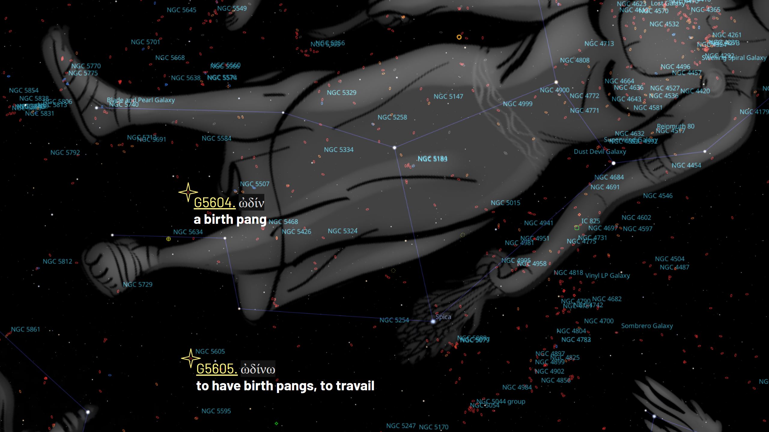 Travailing in birth